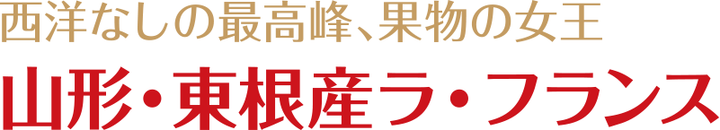 西洋なしの最高峰、果物の女王山形・東根産ラ・フランス